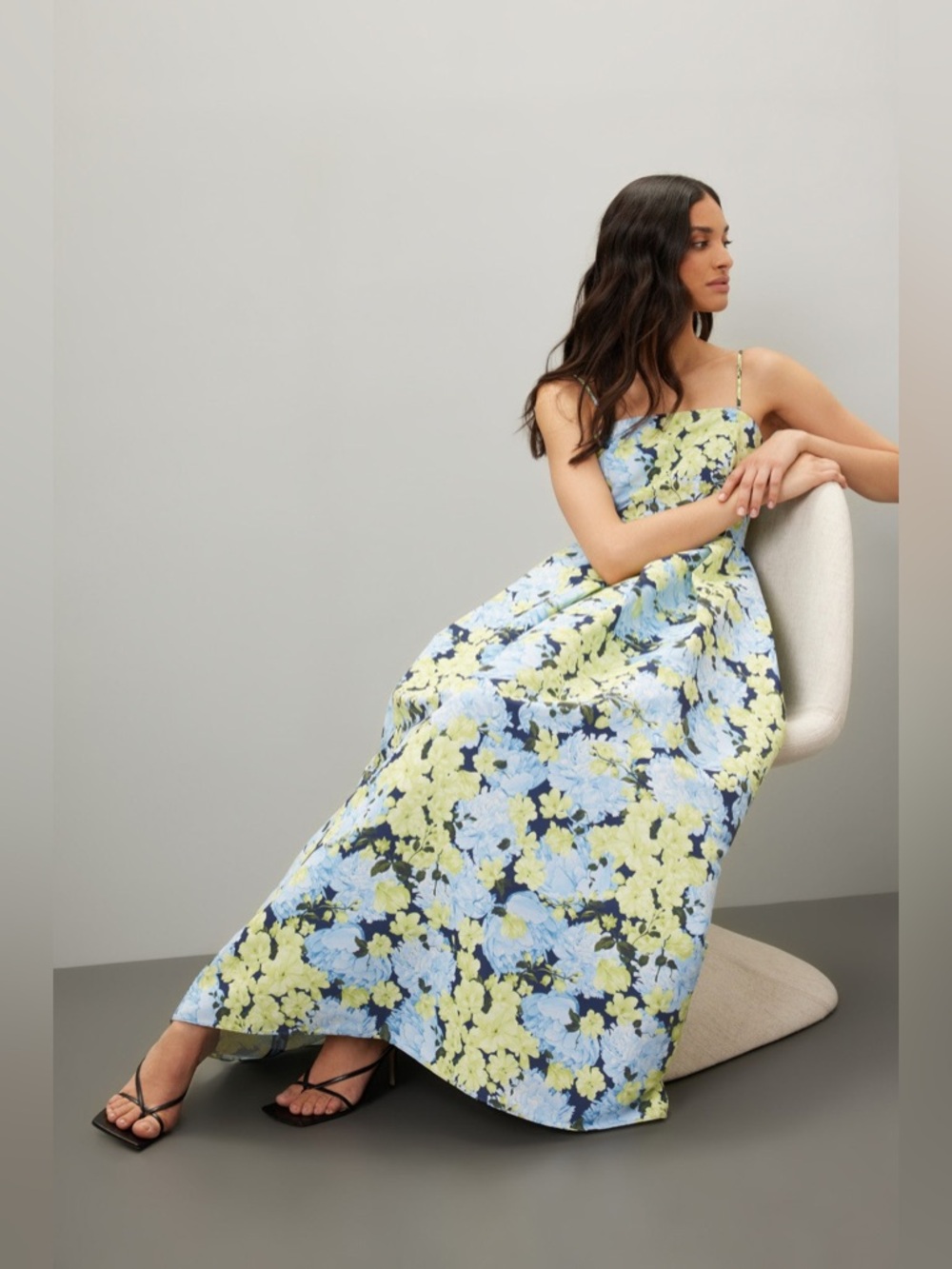 Sachin & Babi green blue floral Beau gown - Picture 2 of 9
